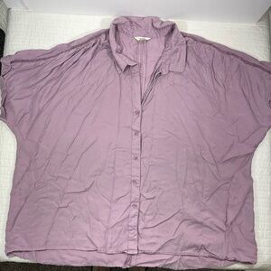 Terra Sky short sleeve button-down shirt; Size 3X